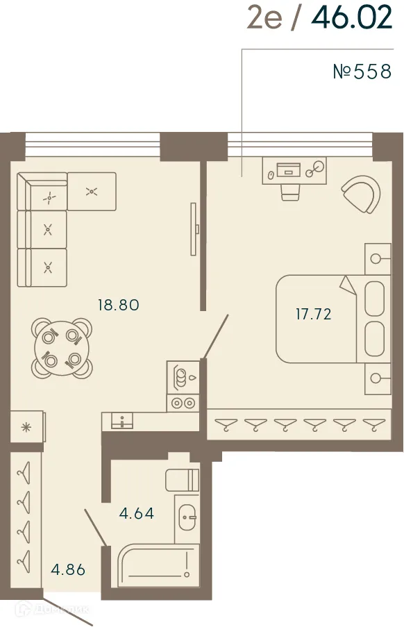 Фото квартиры в ЖК 17/33 Петровский остров