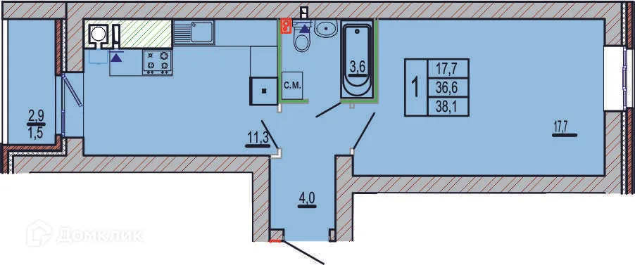 Фото квартиры в ЖК Колизей