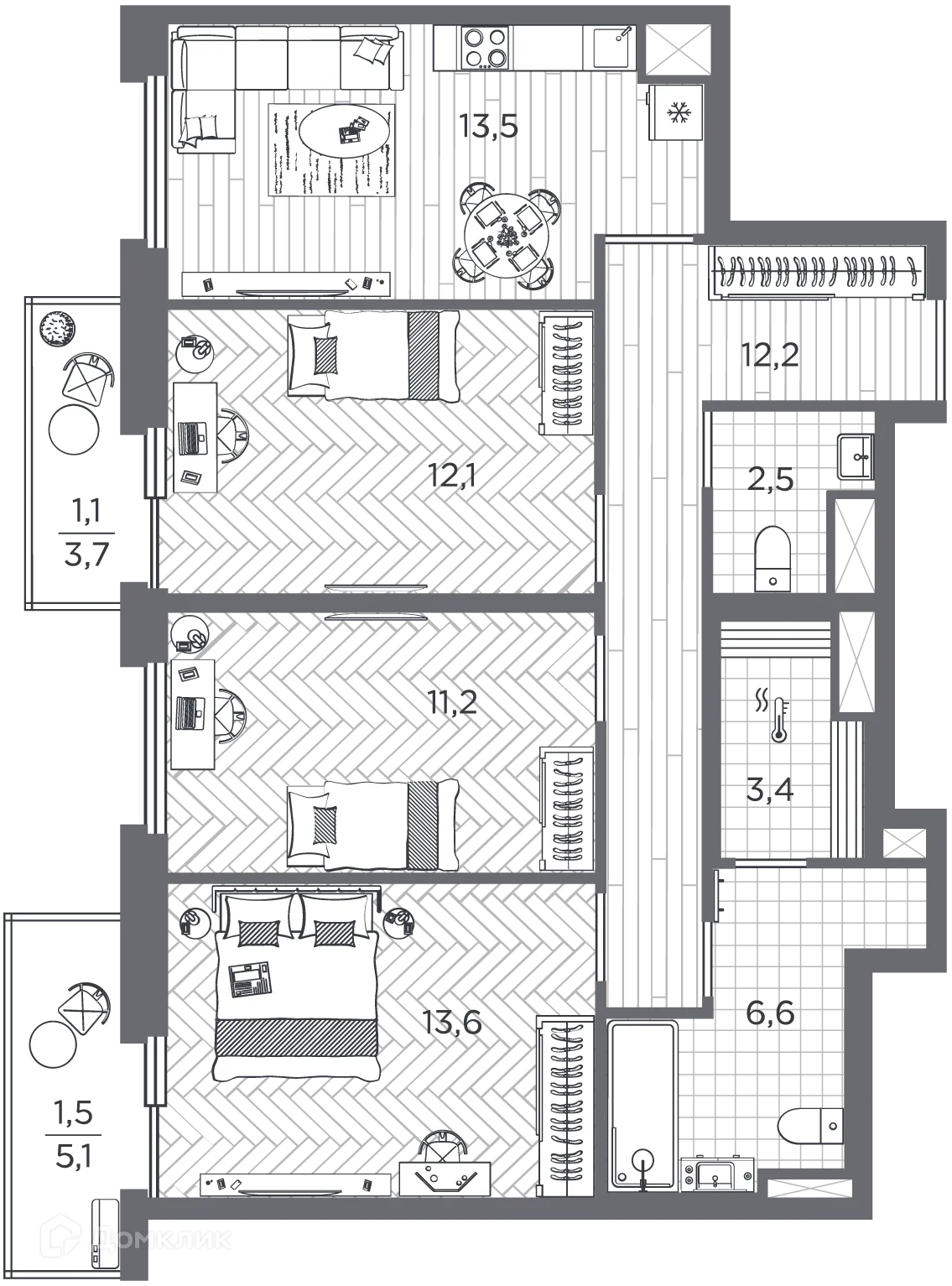 Фото квартиры в ЖК "Friends (Френдс)"