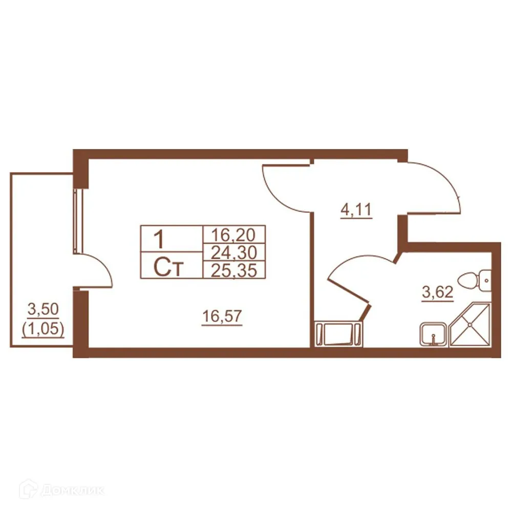 Фото квартиры в ЖК "Полёт"