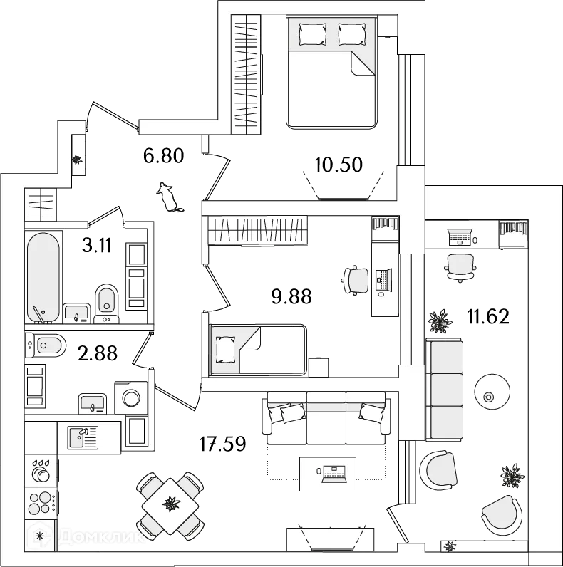 Фото квартиры в ЖК БелАрт