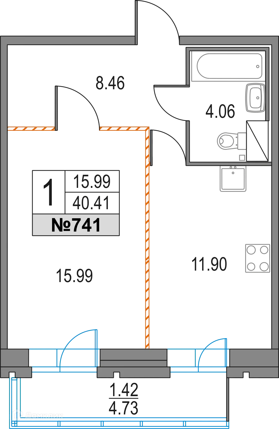 Фото квартиры в ЖК Приморский квартал