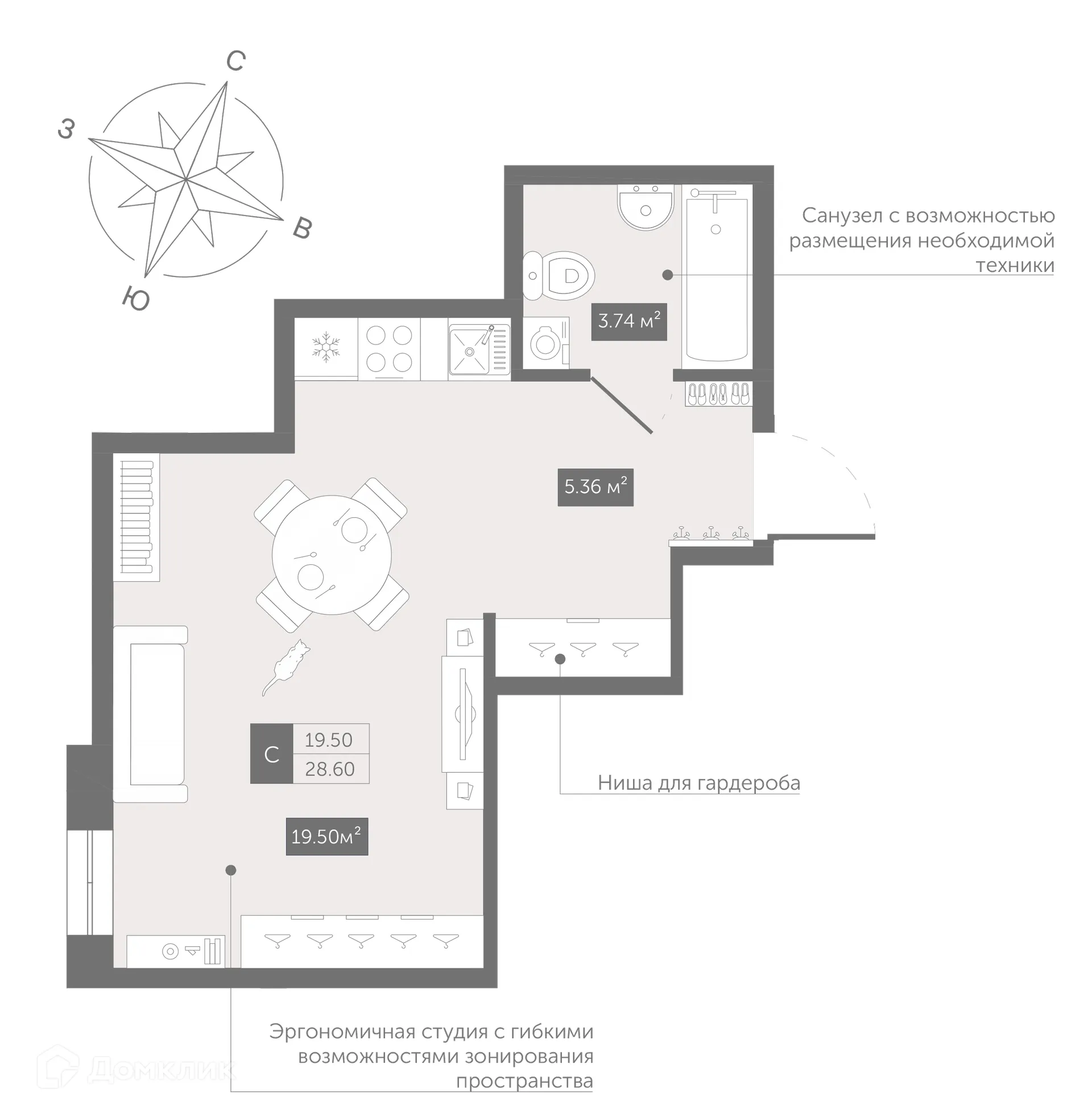 Фото квартиры в ЖК Zoom Черная Речка