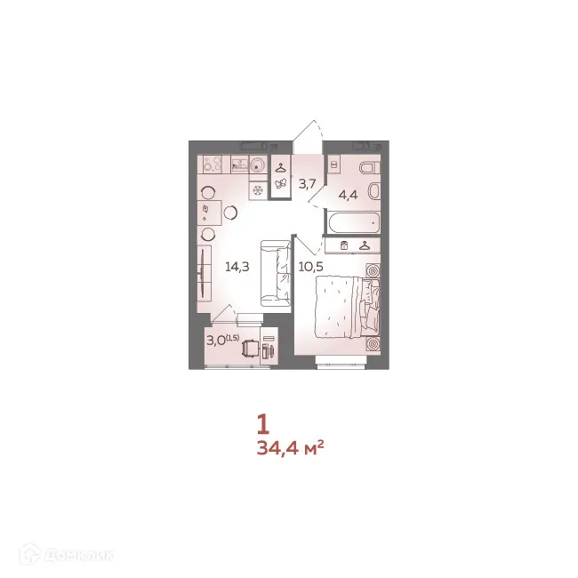 Фото квартиры в ЖК Романовъ комфорт