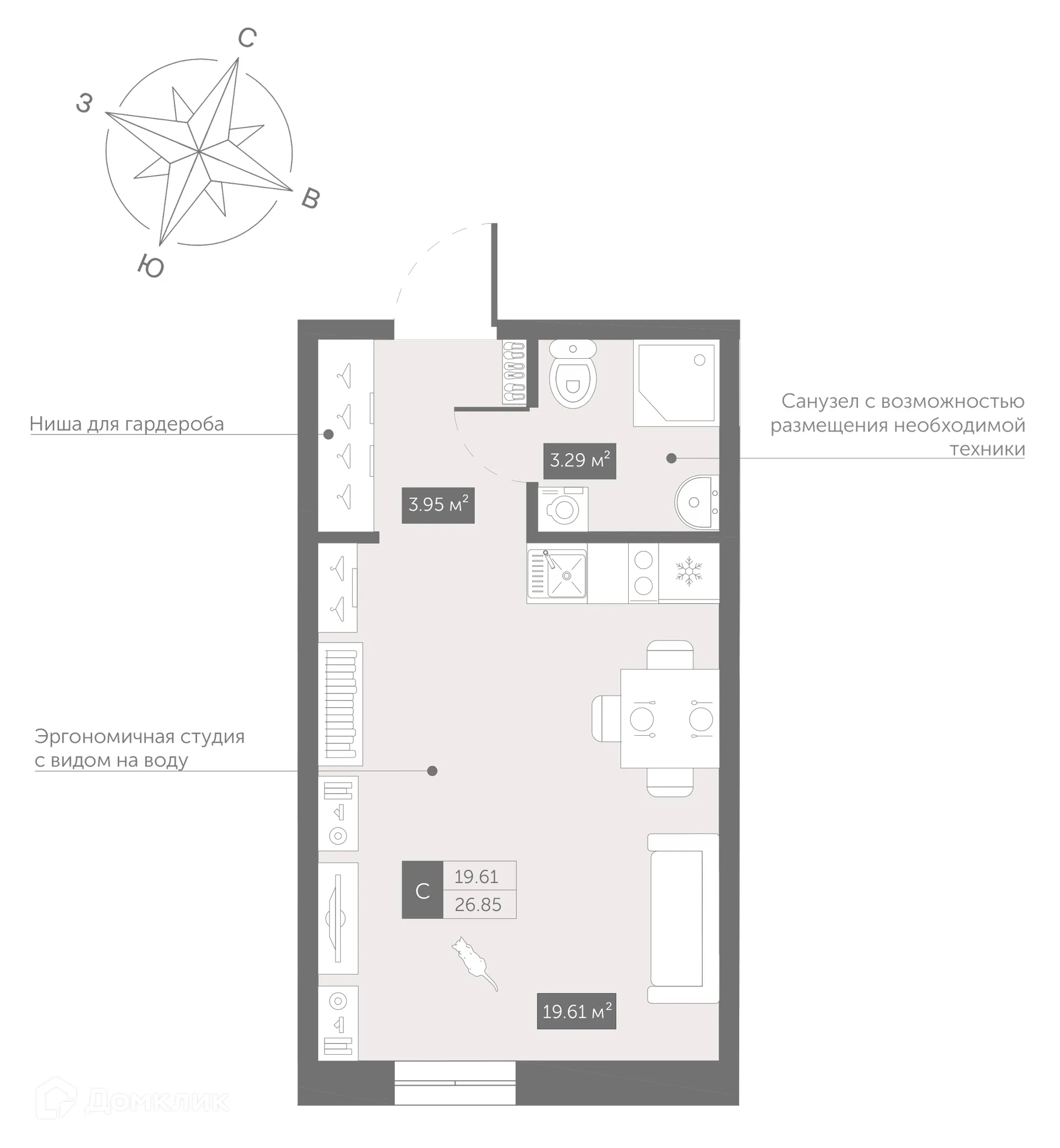 Фото квартиры в ЖК Zoom Черная Речка