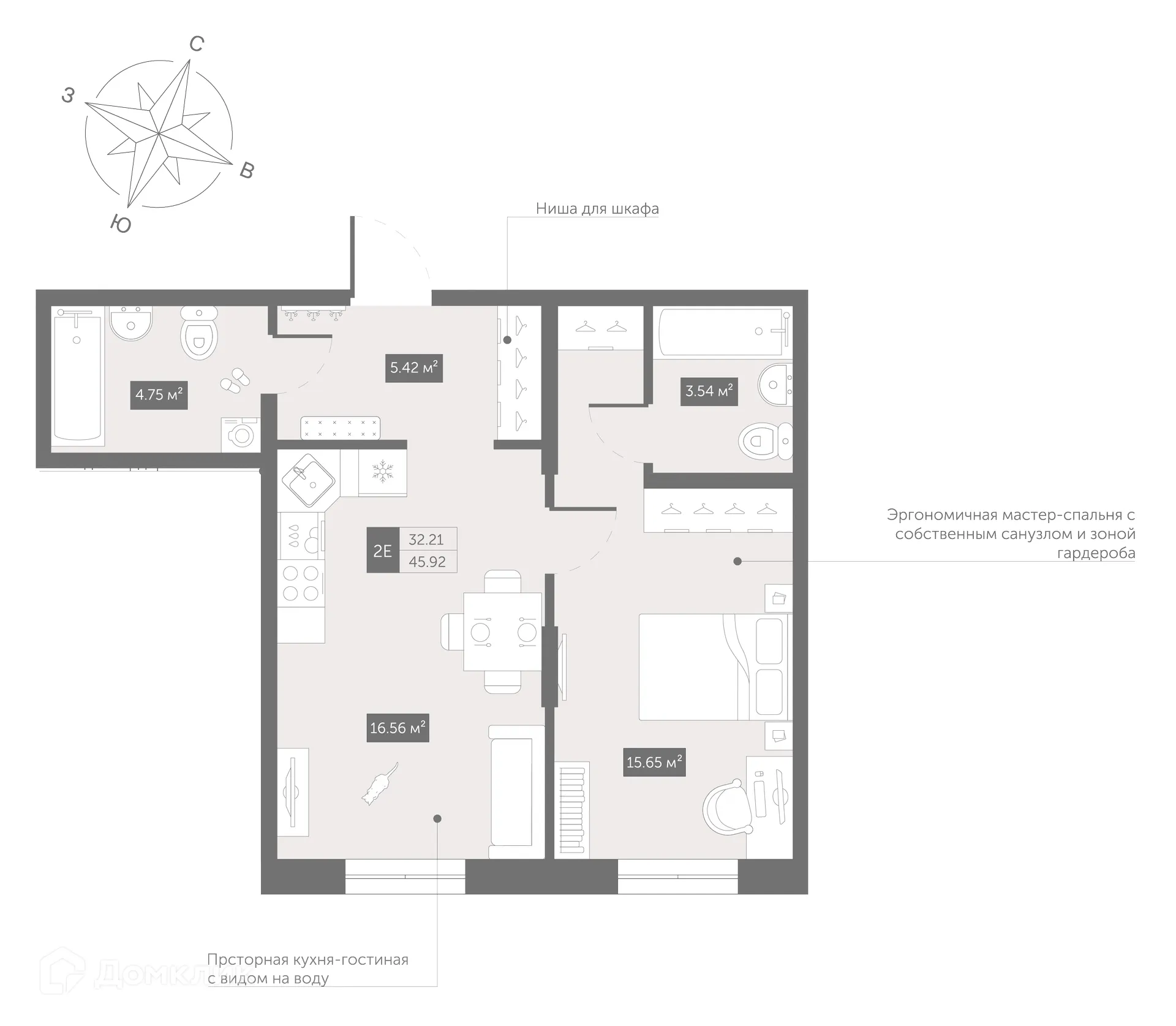 Фото квартиры в ЖК Zoom Черная Речка