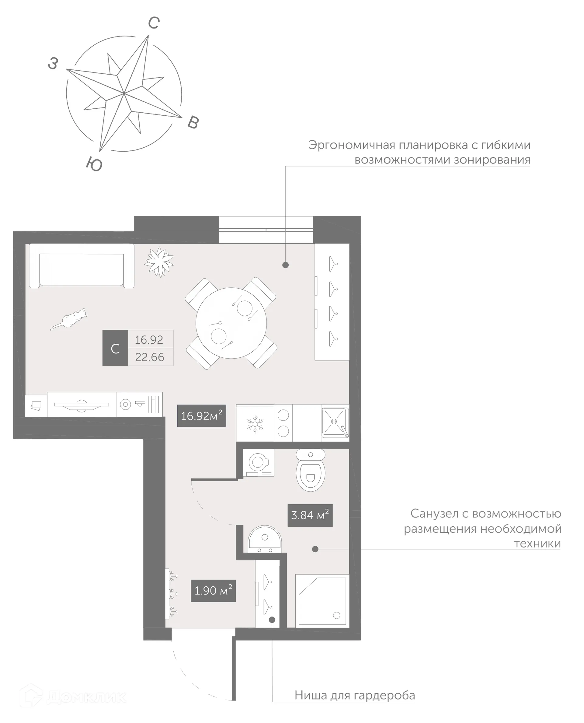 Фото квартиры в ЖК Zoom Черная Речка