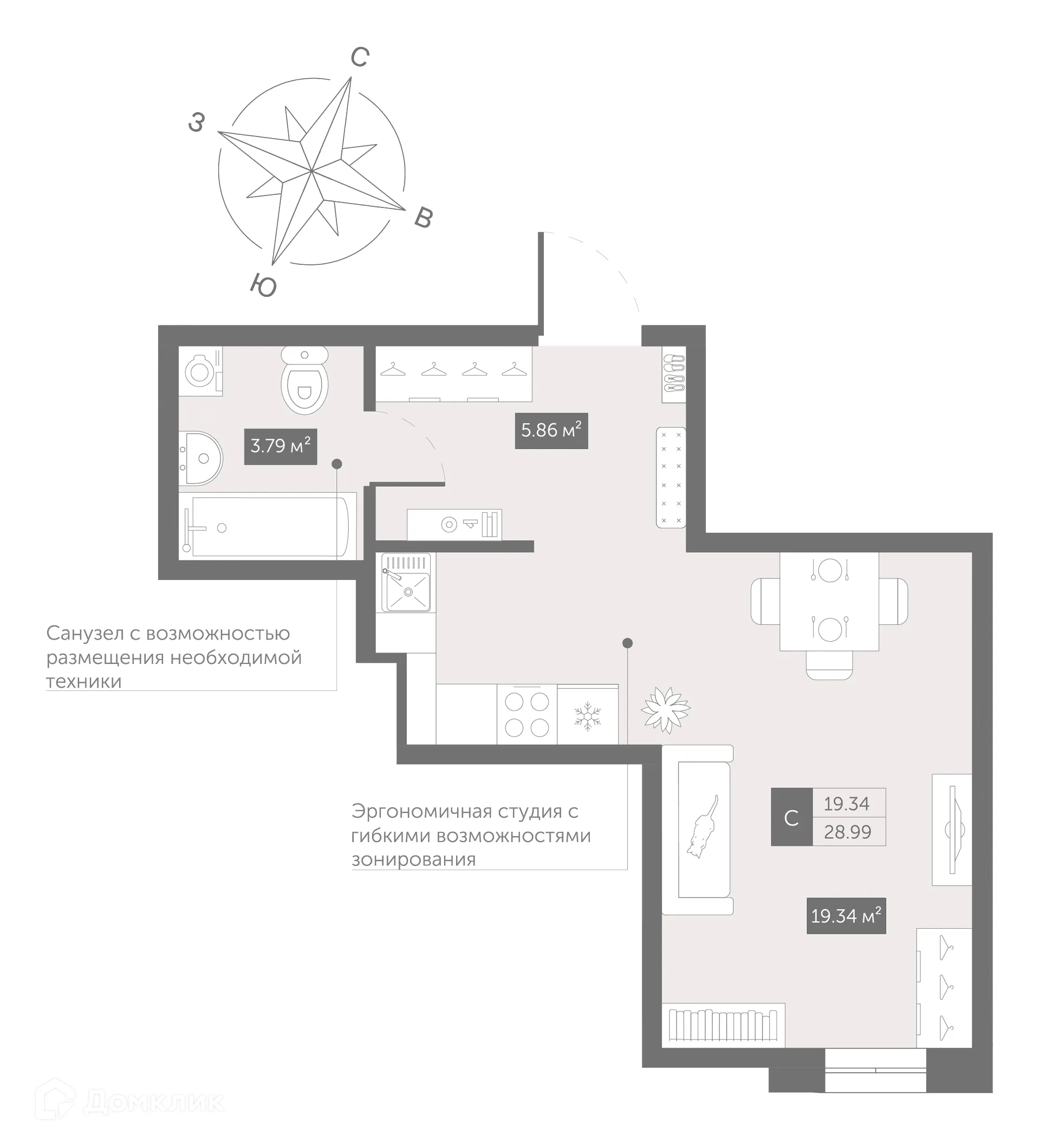 Фото квартиры в ЖК Zoom Черная Речка