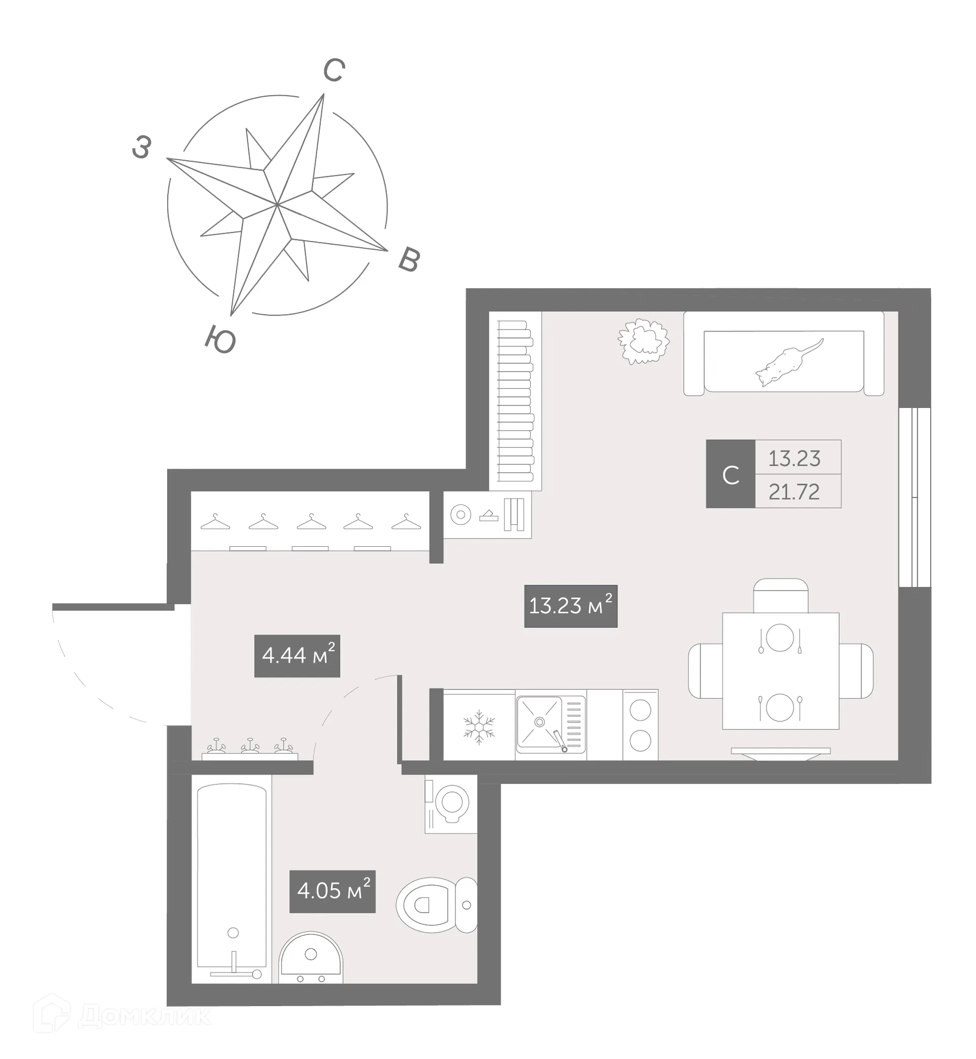 Фото квартиры в ЖК Zoom Черная Речка