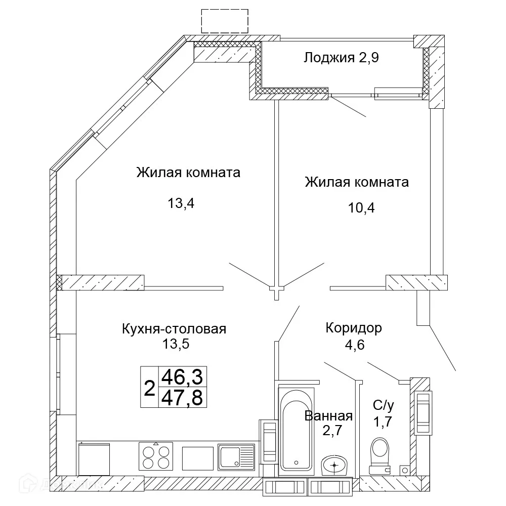 Фото квартиры в ЖК Колизей