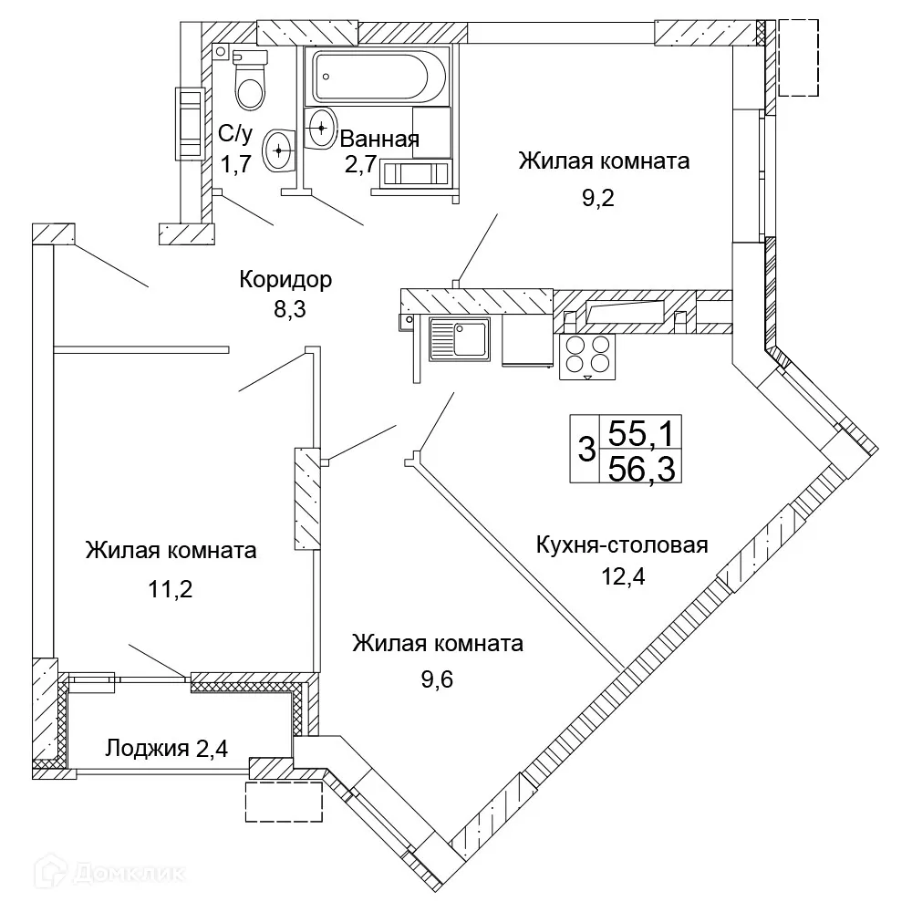 Фото квартиры в ЖК Колизей