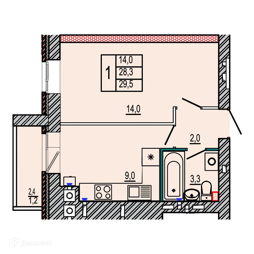 Фото квартиры в ЖК Колизей