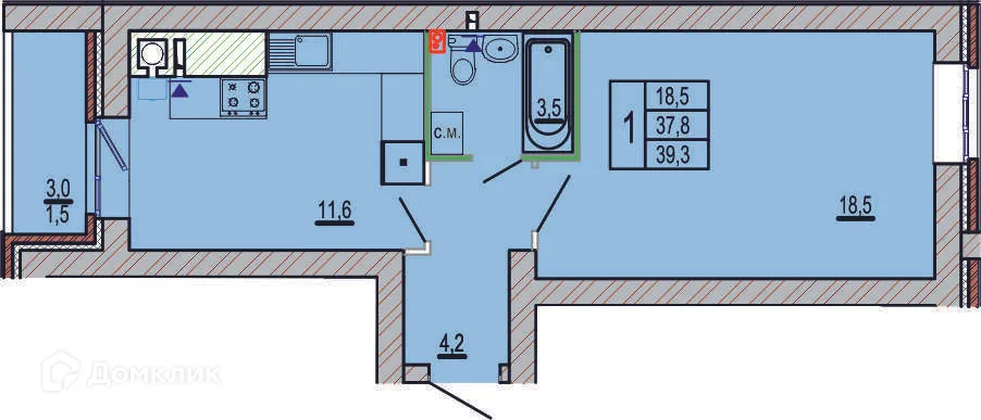 Фото квартиры в ЖК Колизей