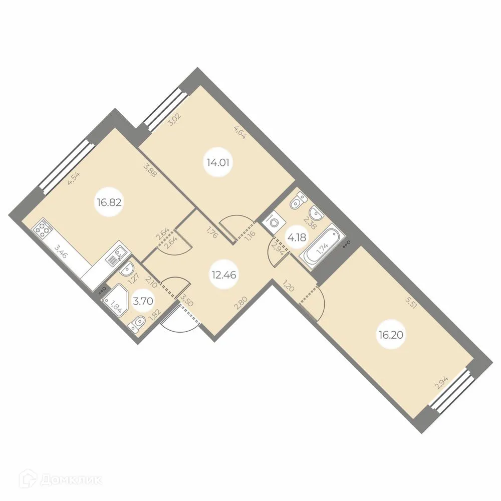 Фото квартиры в ЖК "Огни Залива"