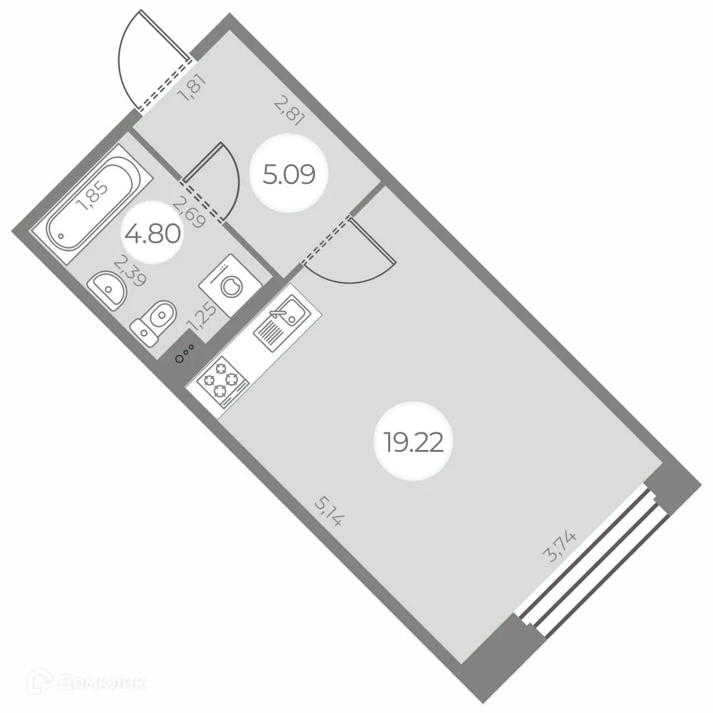 Фото квартиры в ЖК "Огни Залива"