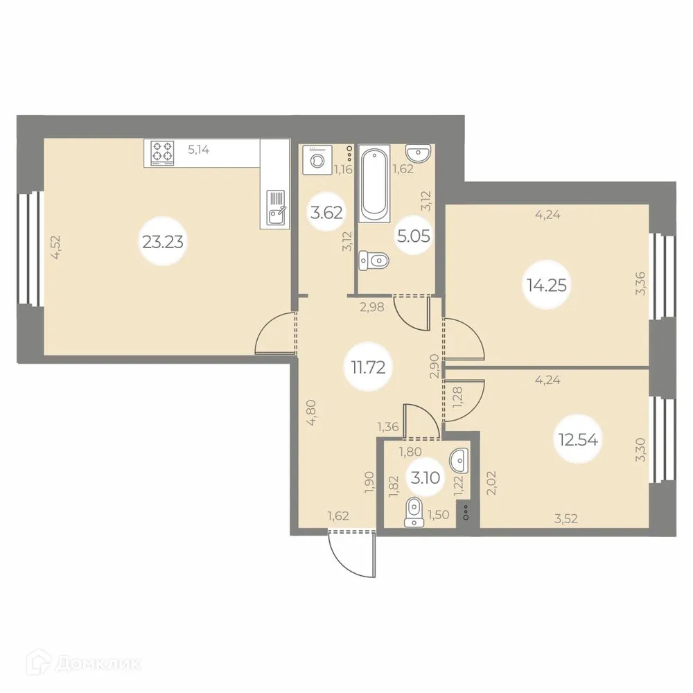 Фото квартиры в ЖК "Огни Залива"