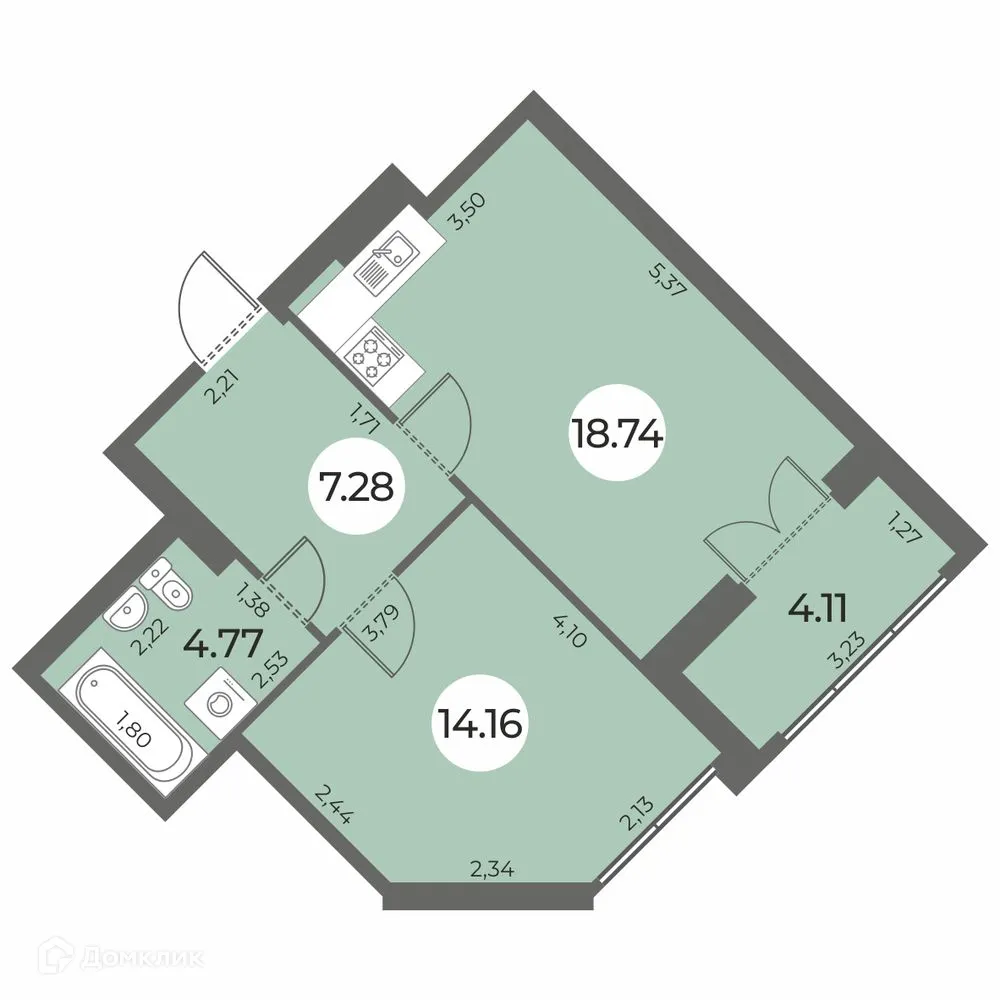 Фото квартиры в ЖК "Огни Залива"