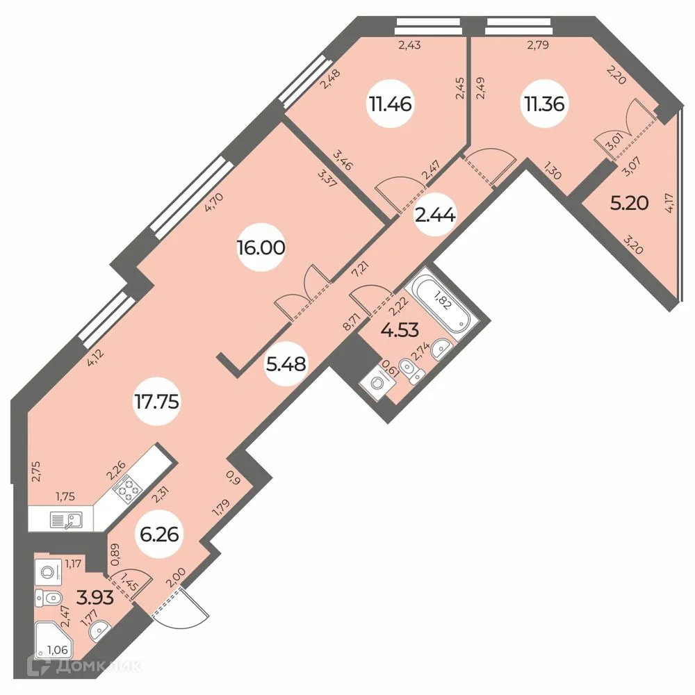 Фото квартиры в ЖК "Огни Залива"