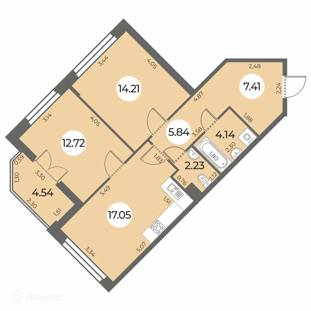 Фото квартиры в ЖК "Огни Залива"