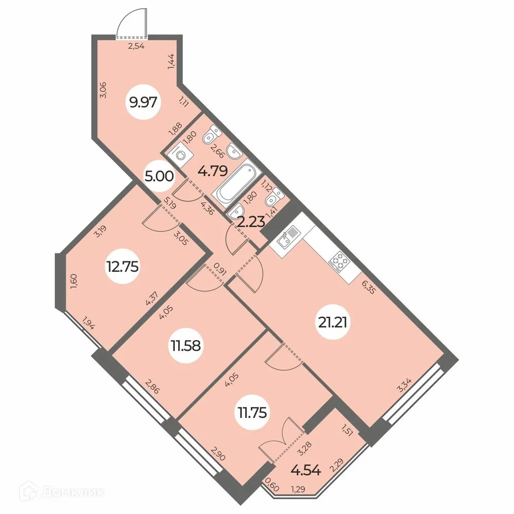 Фото квартиры в ЖК "Огни Залива"