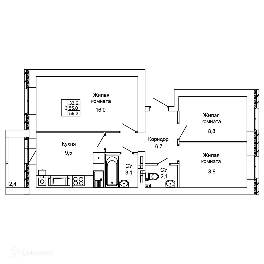 Фото квартиры в ЖК Колизей