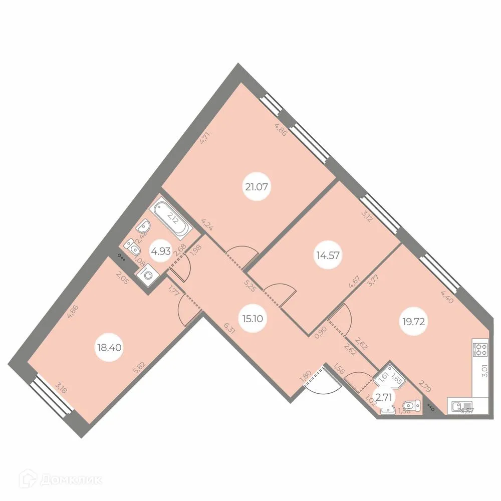 Фото квартиры в ЖК "Огни Залива"