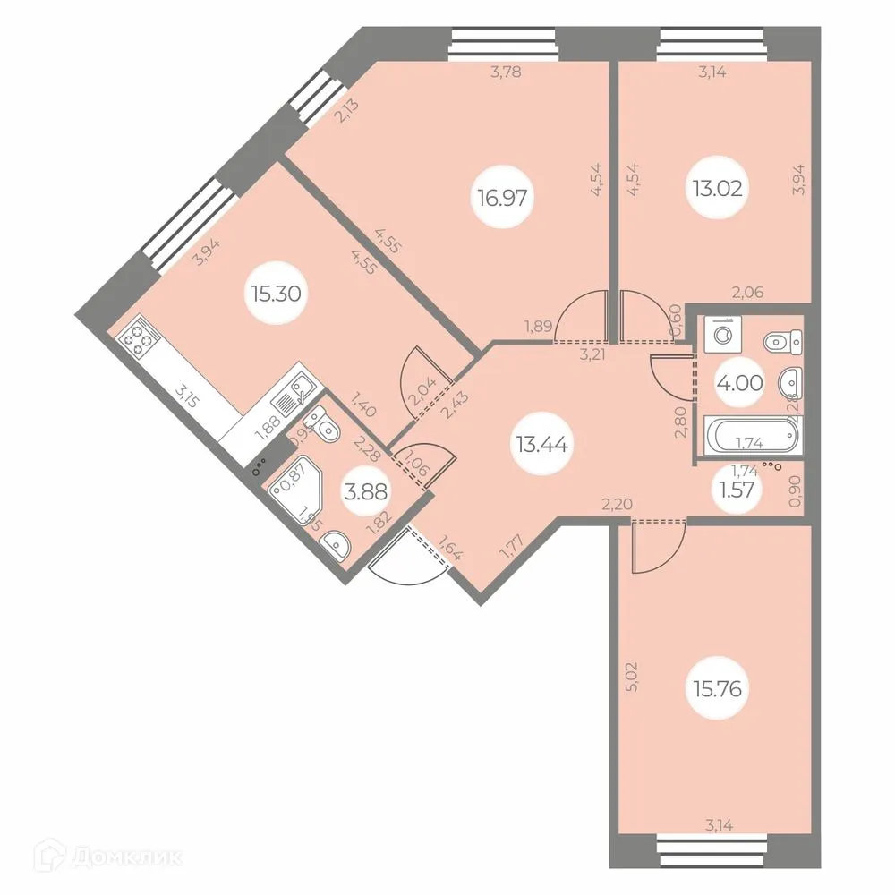 Фото квартиры в ЖК "Огни Залива"