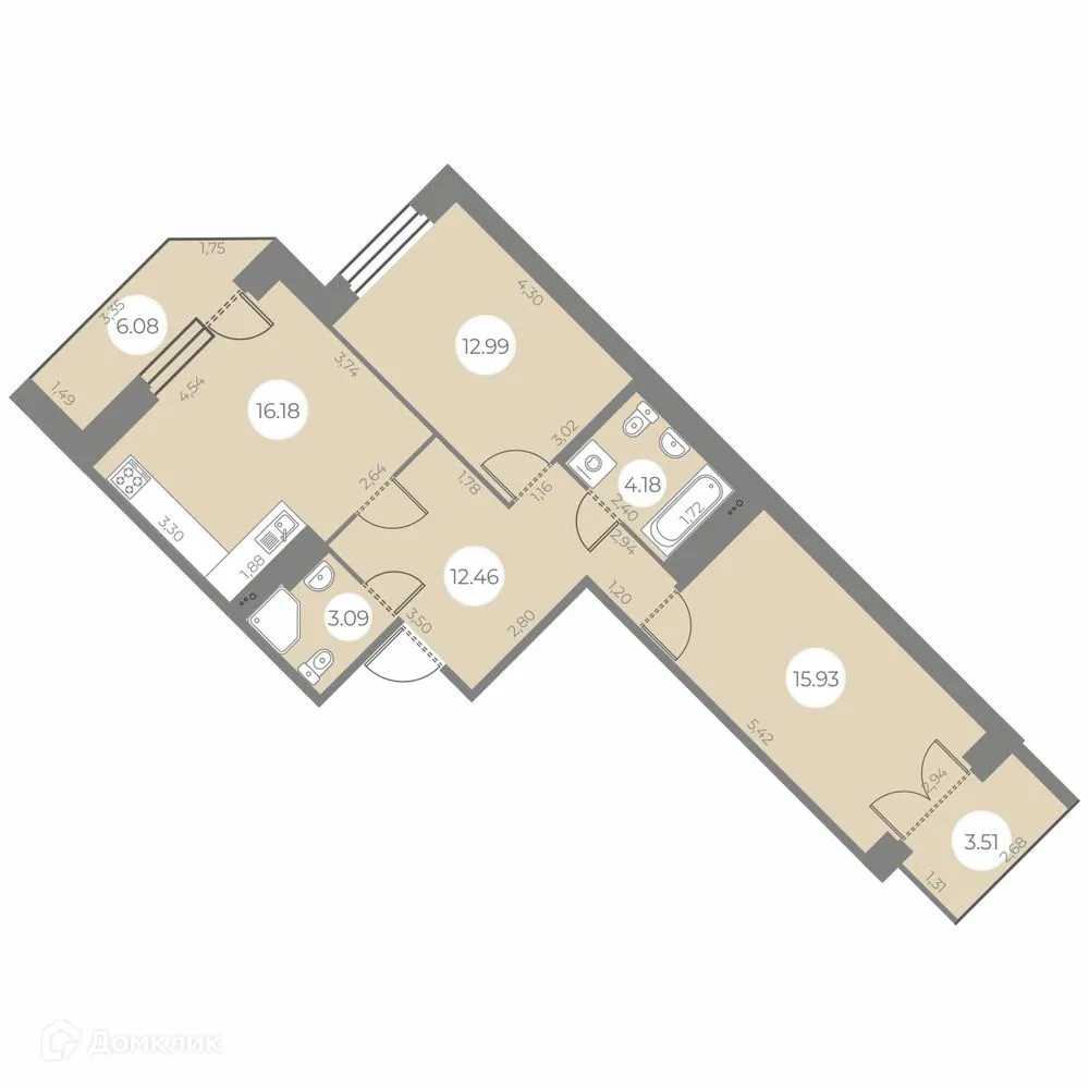 Фото квартиры в ЖК "Огни Залива"