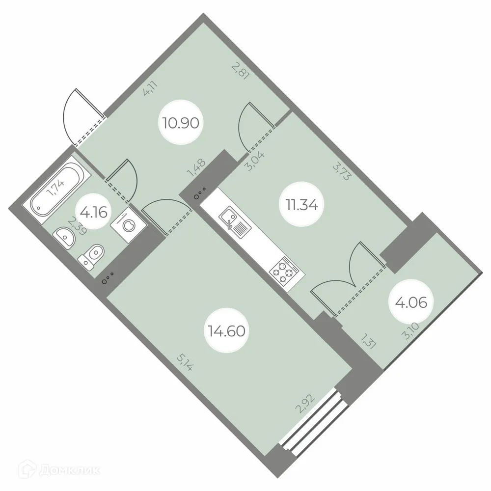 Фото квартиры в ЖК "Огни Залива"