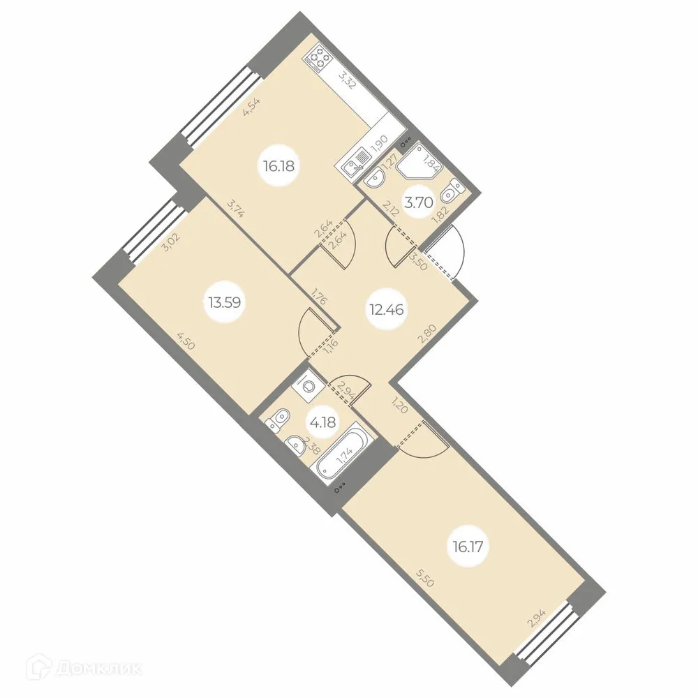 Фото квартиры в ЖК "Огни Залива"