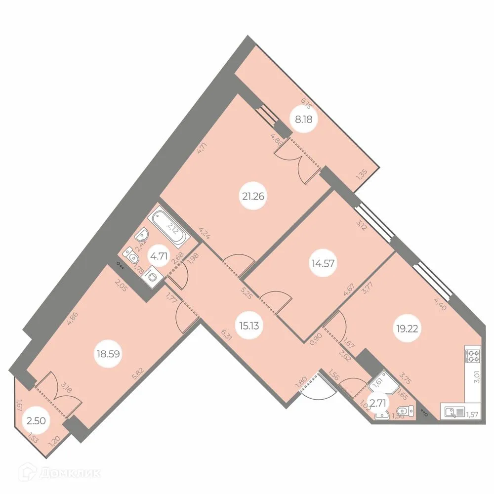 Фото квартиры в ЖК "Огни Залива"