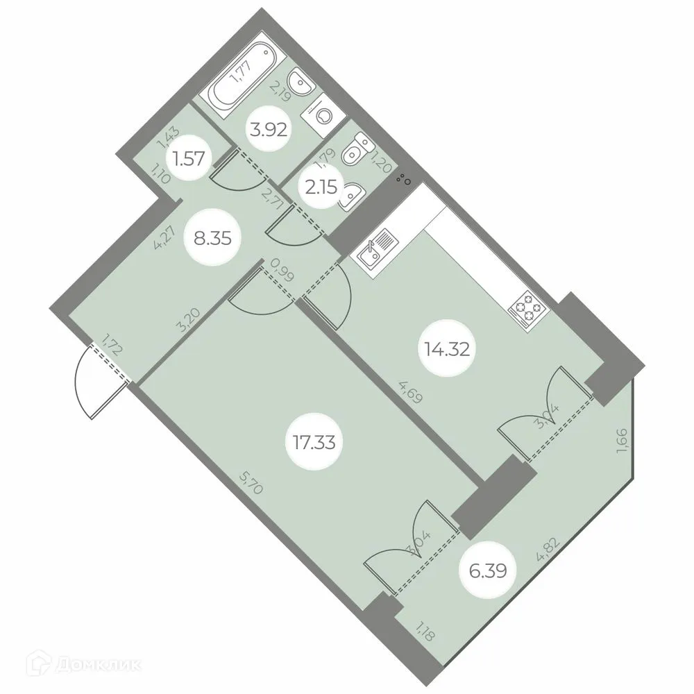 Фото квартиры в ЖК "Огни Залива"