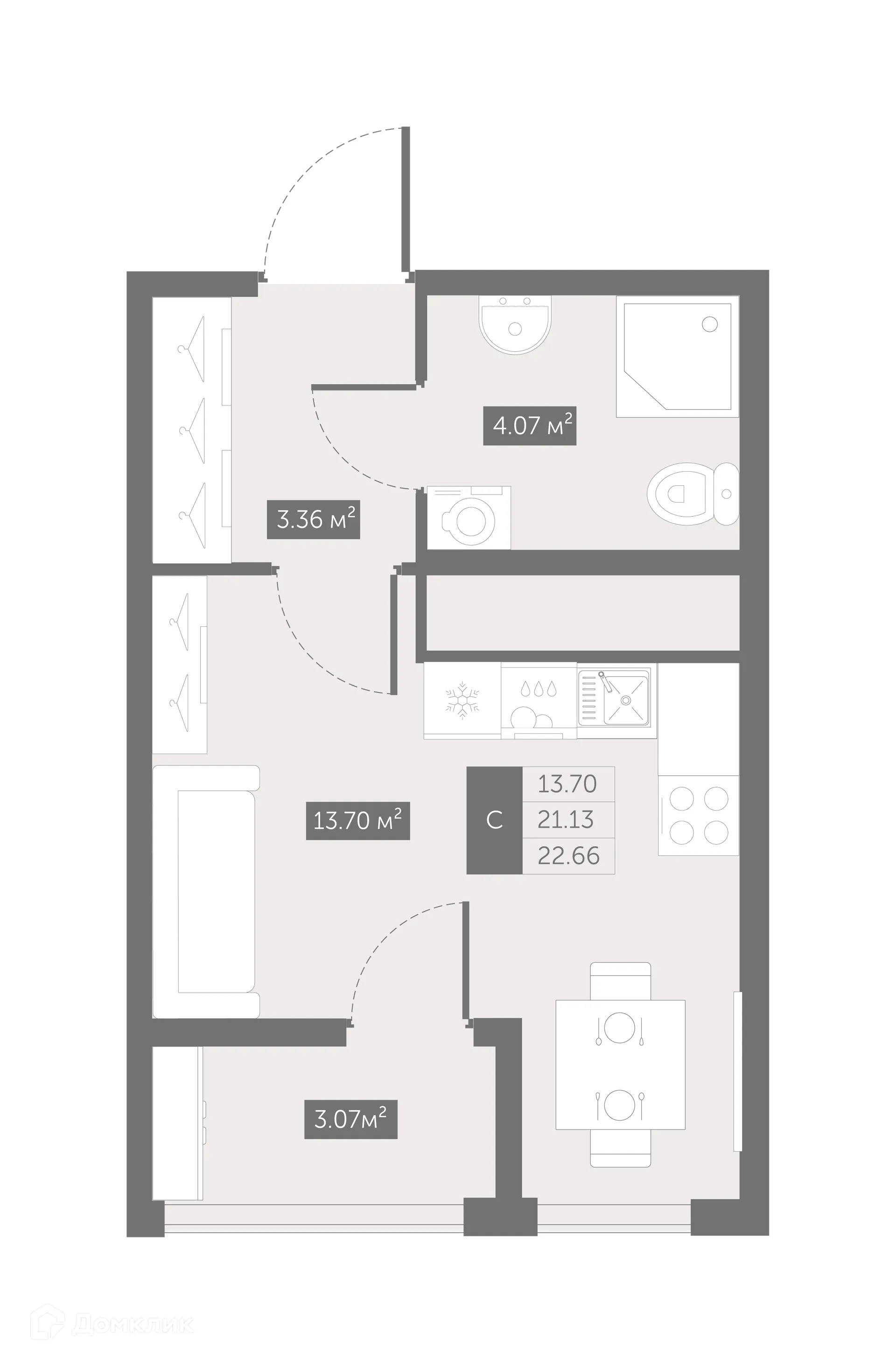 Фото квартиры в ЖК UP-квартал Новый Московский