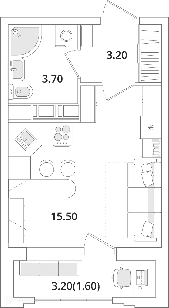 Фото квартиры в ЖК "Тайм Сквер"