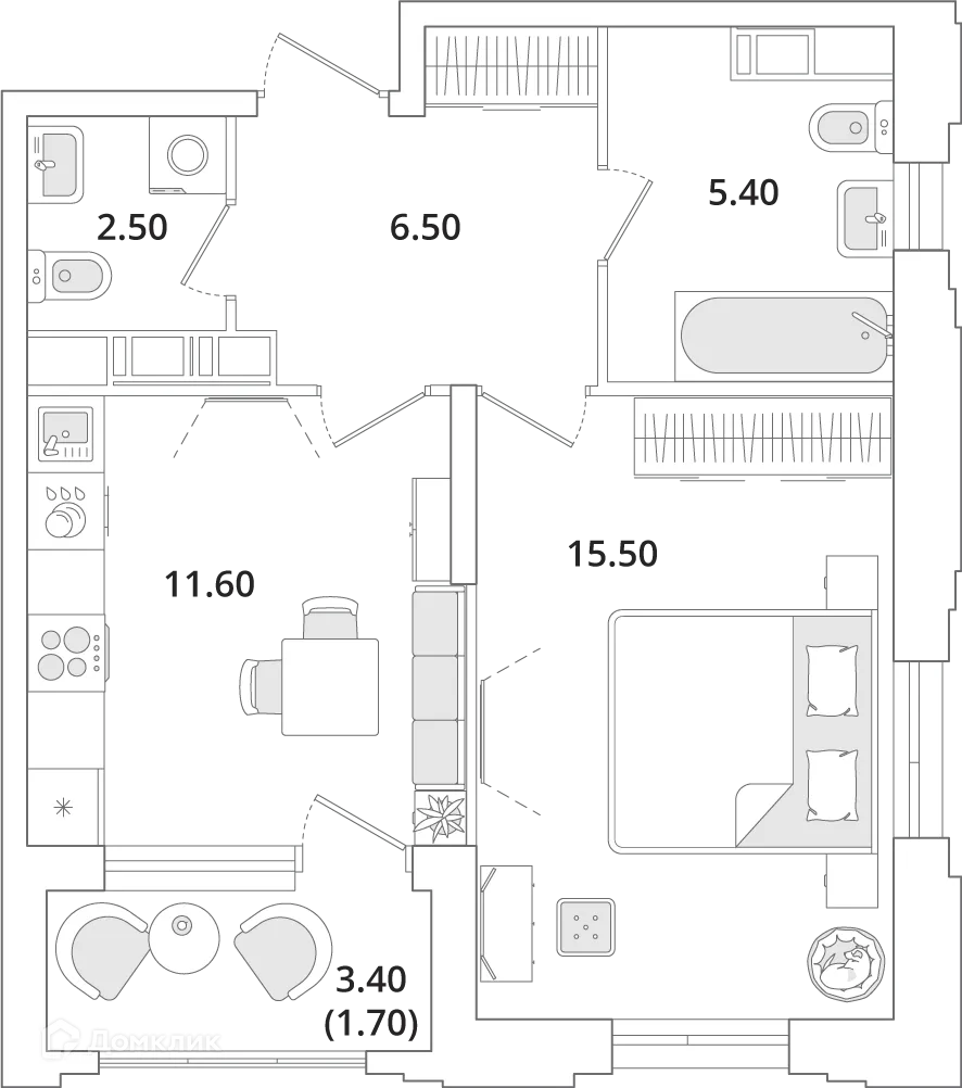 Фото квартиры в ЖК "Тайм Сквер"
