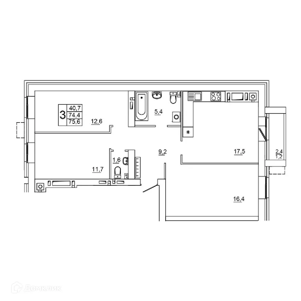Фото квартиры в ЖК Колизей