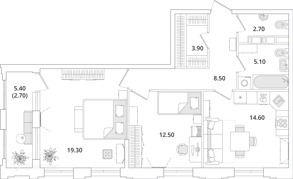 Фото квартиры в ЖК "Тайм Сквер"