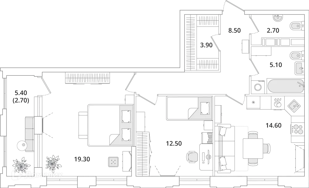 Фото квартиры в ЖК "Тайм Сквер"