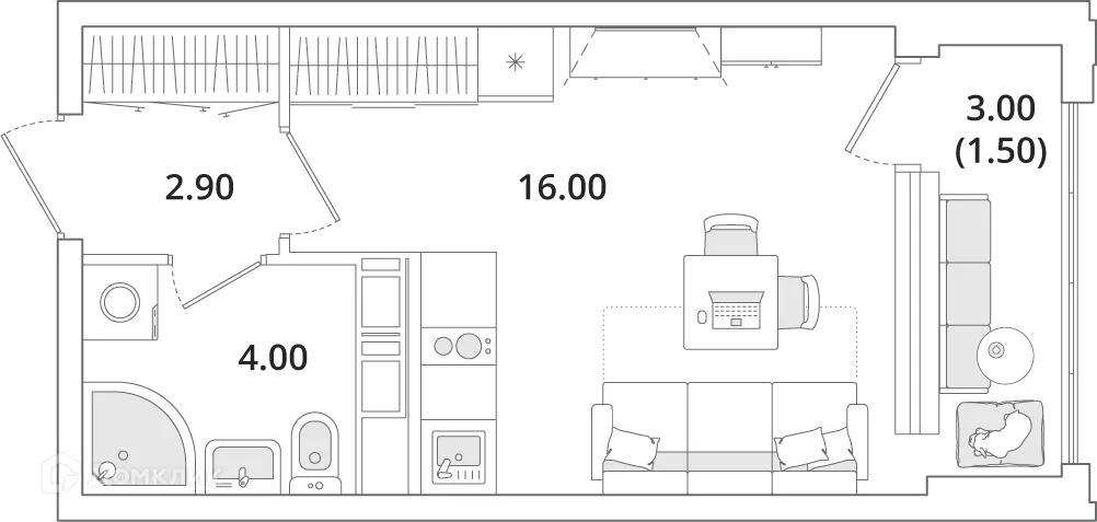 Фото квартиры в ЖК "Тайм Сквер"