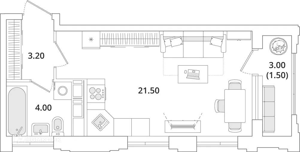 Фото квартиры в ЖК "Тайм Сквер"