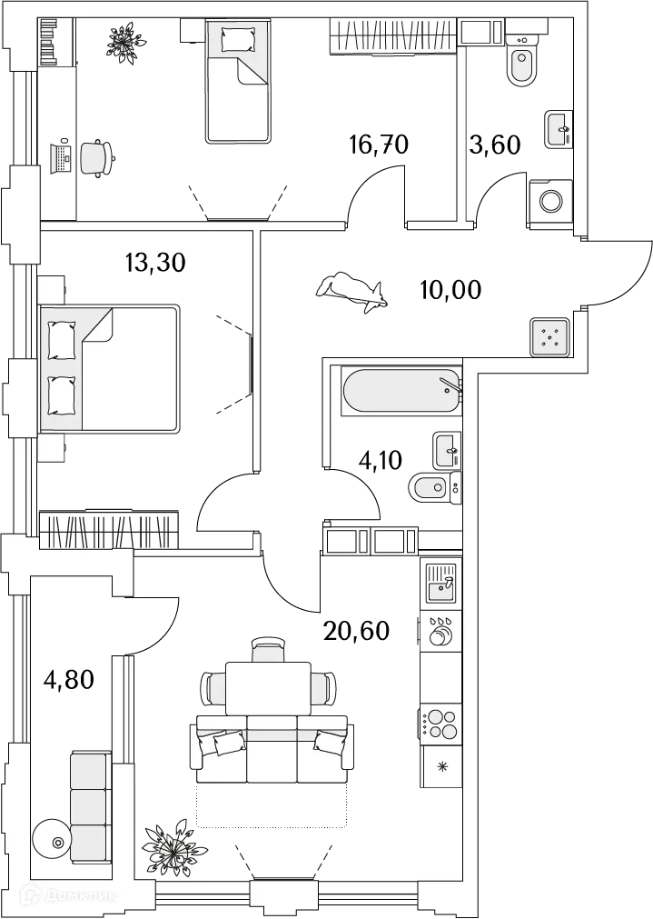 Фото квартиры в ЖК "Тайм Сквер"