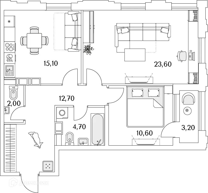 Фото квартиры в ЖК "Тайм Сквер"