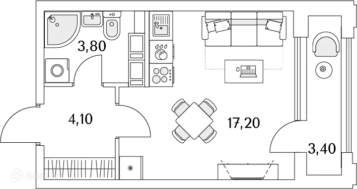 Фото квартиры в ЖК "Тайм Сквер"