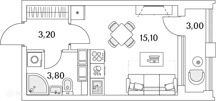 Фото квартиры в ЖК "Тайм Сквер"