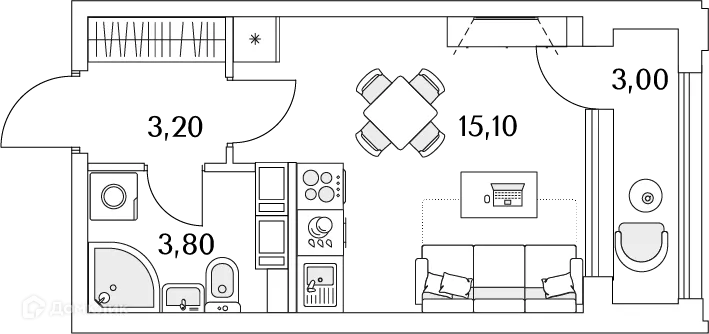 Фото квартиры в ЖК "Тайм Сквер"