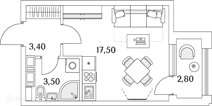 Фото квартиры в ЖК "Тайм Сквер"