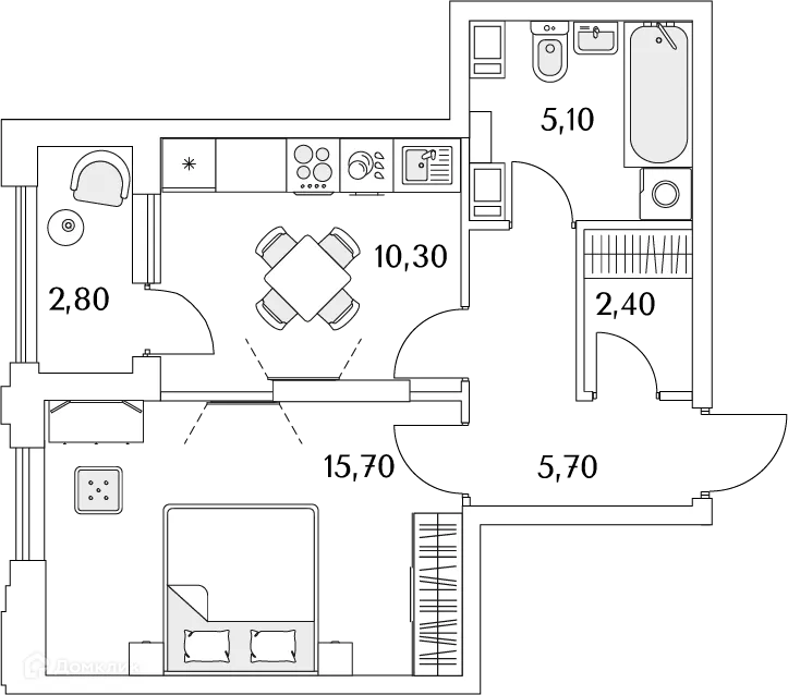 Фото квартиры в ЖК "Тайм Сквер"