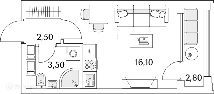 Фото квартиры в ЖК "Тайм Сквер"