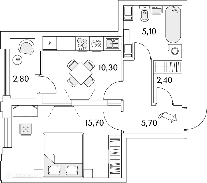 Фото квартиры в ЖК "Тайм Сквер"