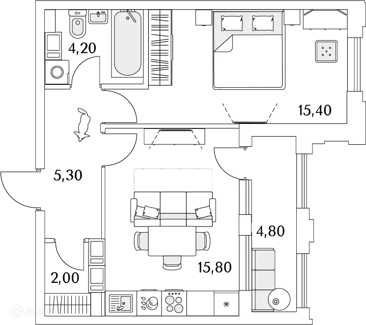 Фото квартиры в ЖК "Тайм Сквер"